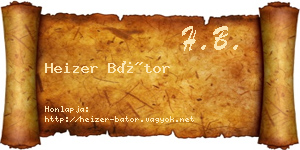 Heizer Bátor névjegykártya